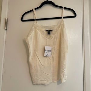 NWT Cream Lace Tank